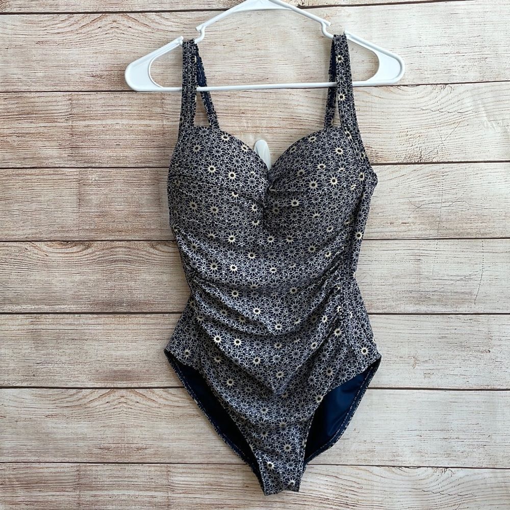 NIPTUCK SWIM AUSTRALIA ONE PIECE SWIMSUIT IN NAVY BLUE PRINT